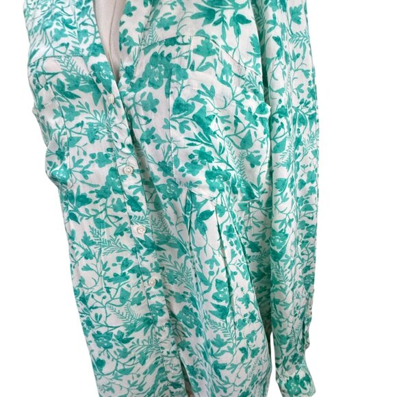 Maeve by Anthropologie Green Floral Print Button-Down Shirt Women’s Size M - Picture 8 of 10